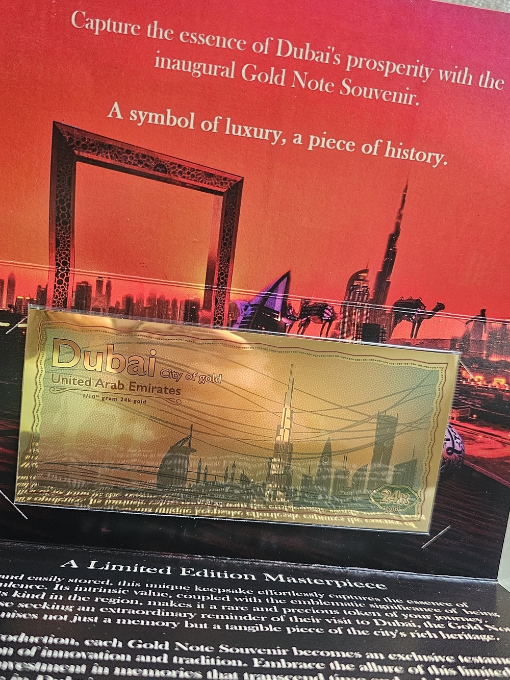 24k Dubai Gold Note